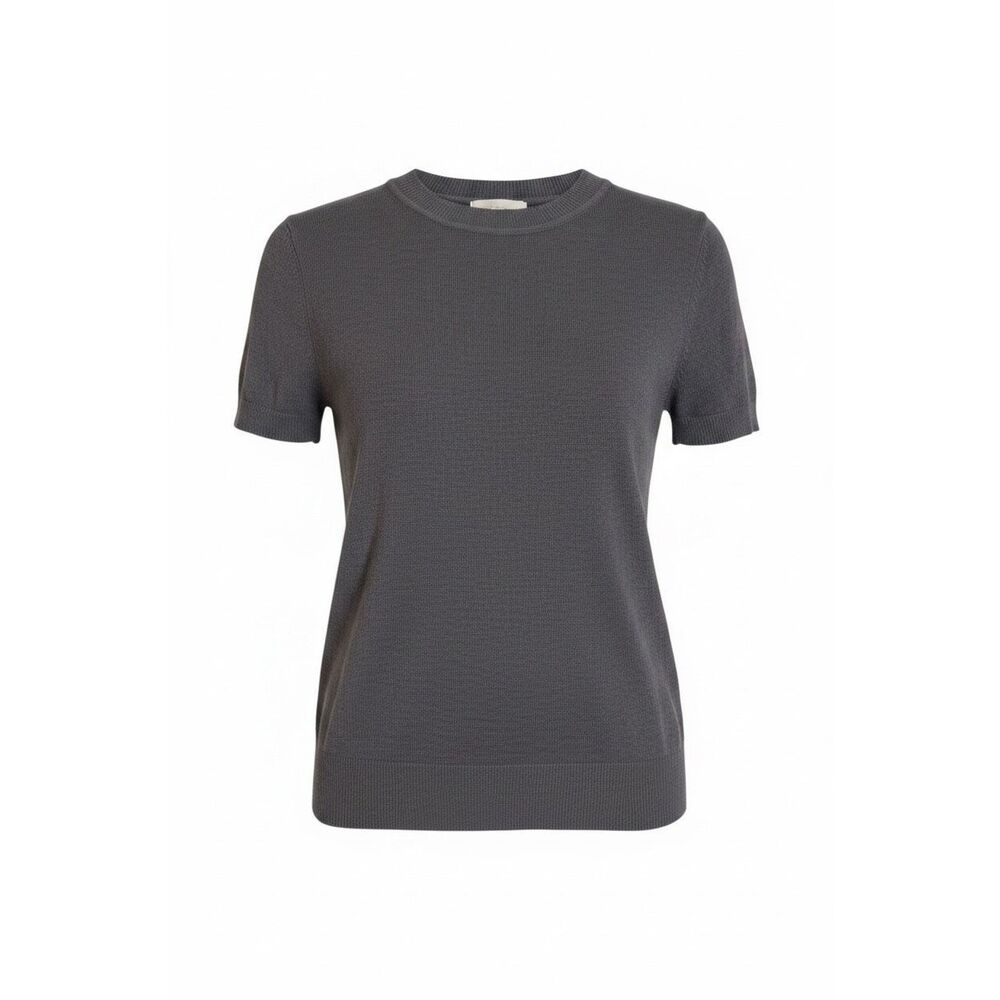 Arach‎ & Cloz NWOT Wool Blend Anti-Pilling Short Sleeve Sweater Gray Large